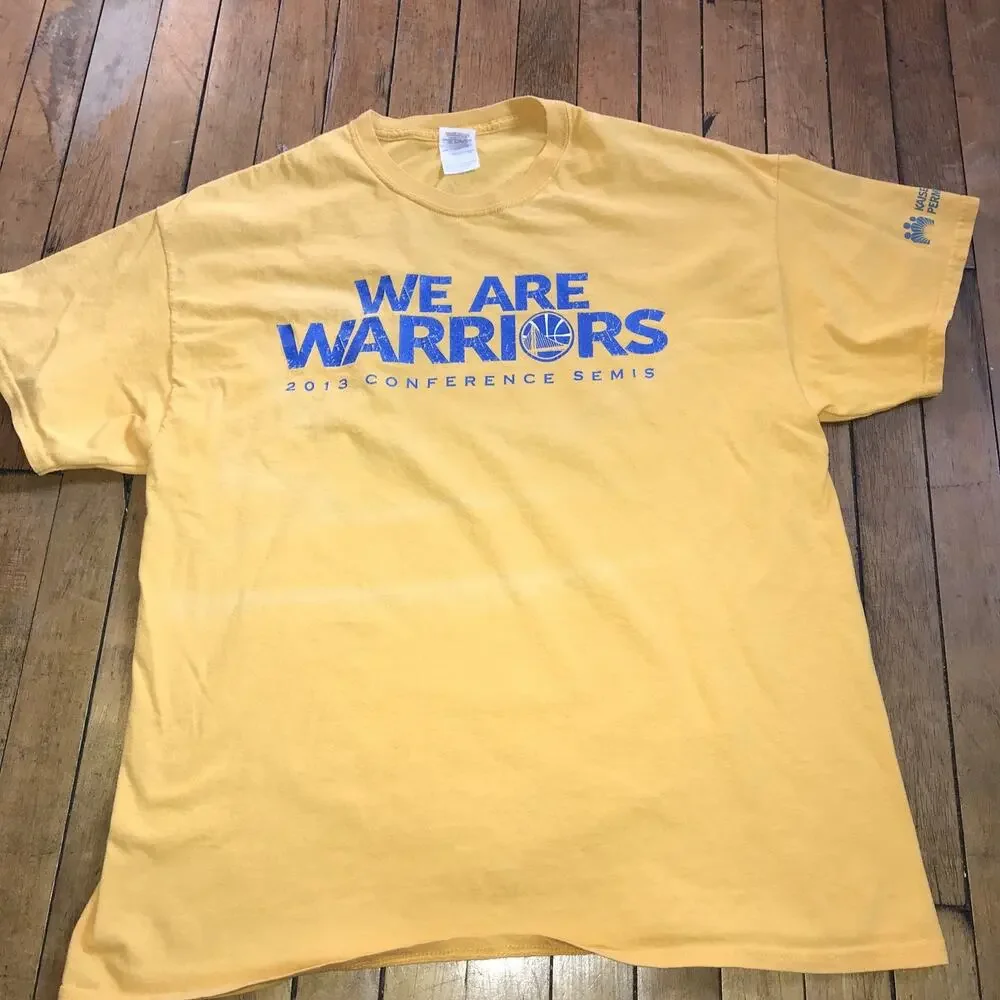 Golden State Warriors‎ 2013 Conference Semis T-Shirt Adult xL Yellow Gildan